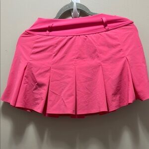 Vibrant Pink Pleated Mini Skater Skirt